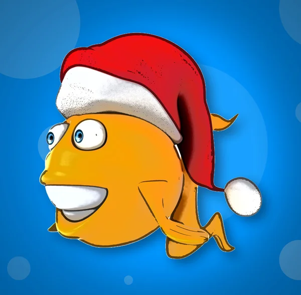 Fun cartoon fish — Stock Photo, Image