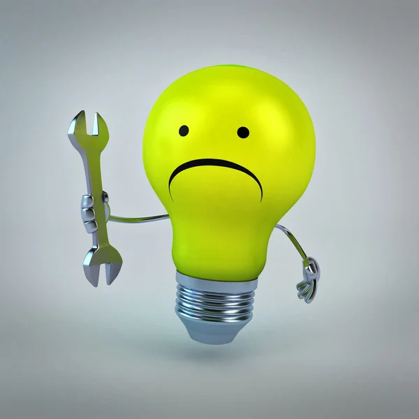 Cartoon Light bulb — Stock Photo, Image