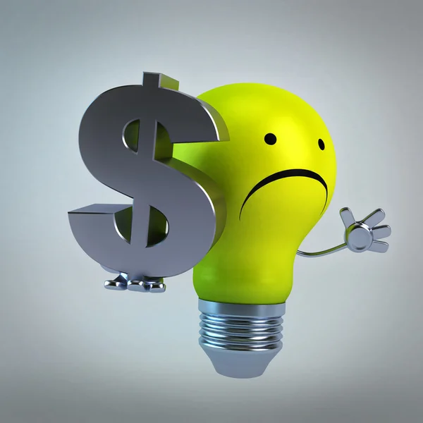 CartoonLight bulb — Stock Photo, Image