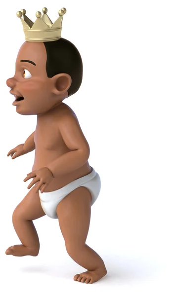 Fun cartoon newborn baby — Stock Photo, Image