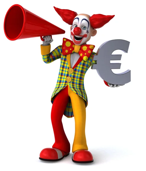 Fun cartoon clown — Stock Photo, Image