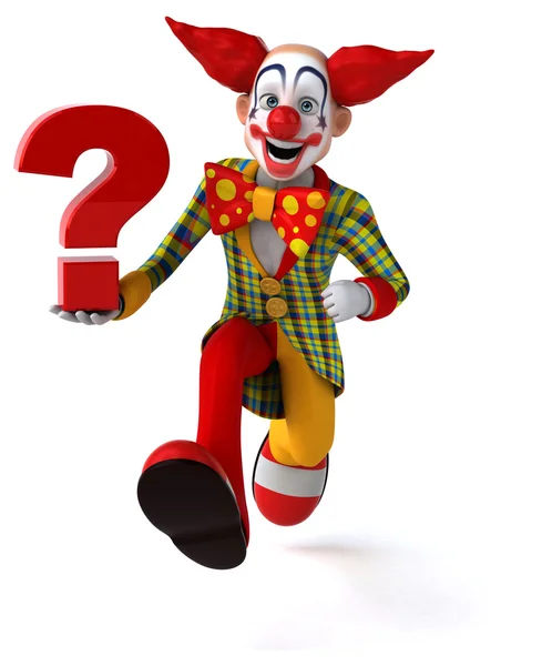 Leuke cartoon clown — Stockfoto