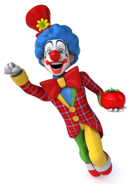 Divertente clown cartone animato — Foto Stock