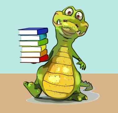 Eğlenceli çizgi film timsah