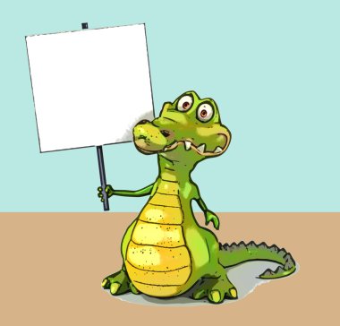 Eğlenceli çizgi film timsah