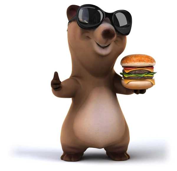 Fun cartoon bear — Stock Photo, Image