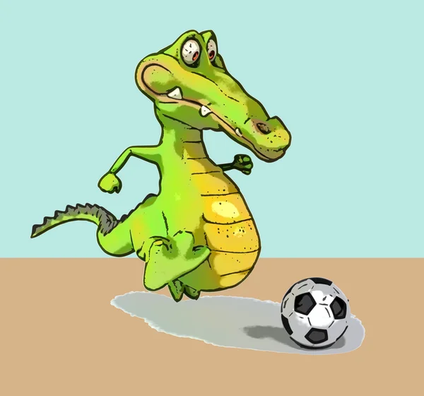 Fun cartoon crocodile — Stock Photo, Image