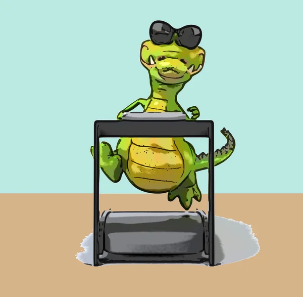 Fun cartoon crocodile