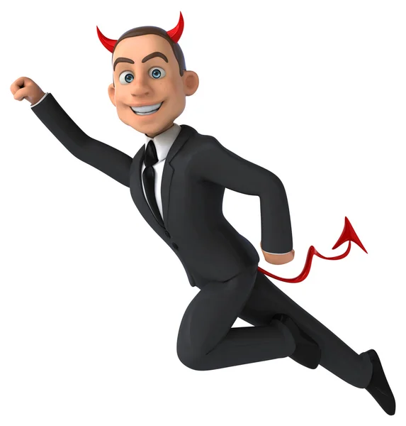 Fun devil businessman — Stock Photo, Image