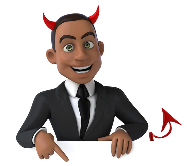 Fun devil businessman — Stock Photo, Image