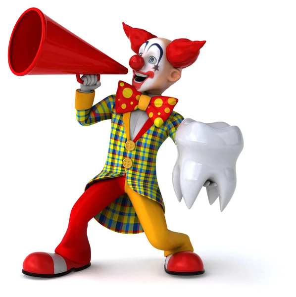 Leuke cartoon clown — Stockfoto