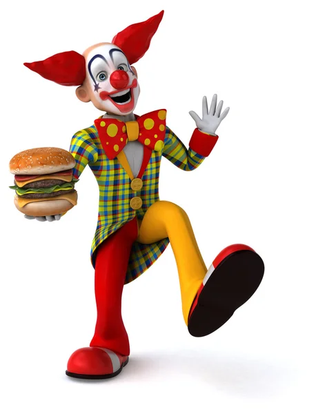 Leuke cartoon clown — Stockfoto