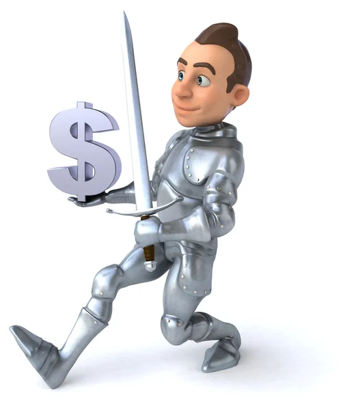 Fun cartoon knight — Stock Photo, Image