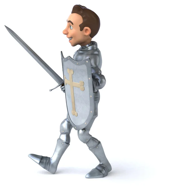 Fun cartoon knight — Stock Photo, Image