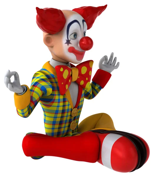 Divertente clown cartone animato — Foto Stock