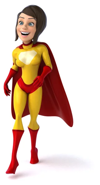 Cartoon Super woman — Stock Photo, Image