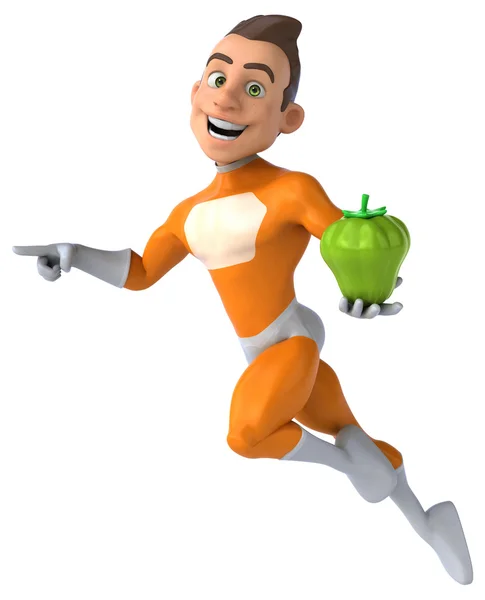 Fun cartoon superhero — Stock Photo, Image