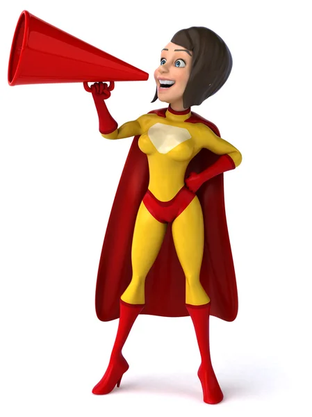 Cartoon superkvinna — Stockfoto