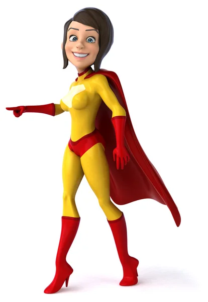 Cartoon Super woman — Stock Photo, Image