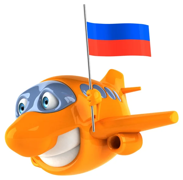 Divertido avión de dibujos animados — Foto de Stock