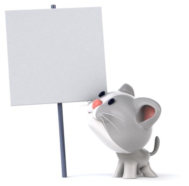 eğlenceli bir karikatür kedi