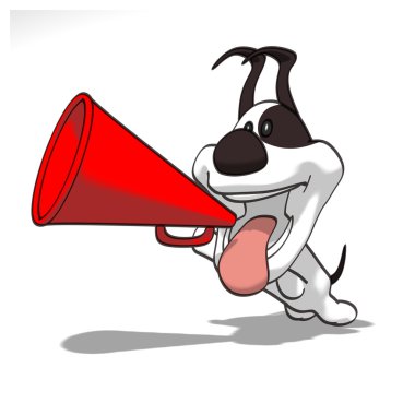 eğlenceli bir karikatür köpek