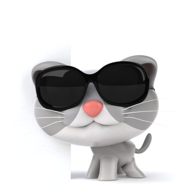 eğlenceli bir karikatür kedi