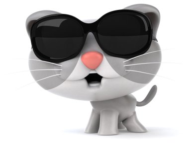 eğlenceli bir karikatür kedi
