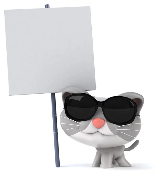 Leuke cartoon kat — Stockfoto