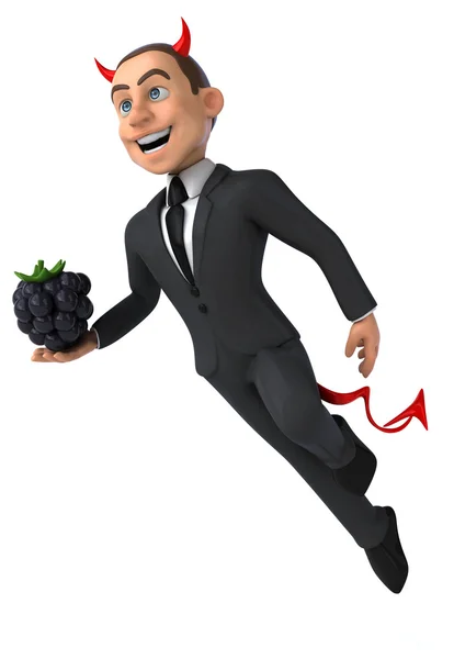 Evil cartoon businessman — Stock Photo, Image