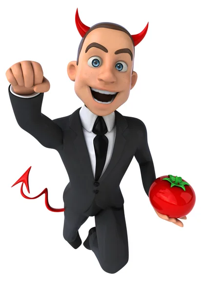 Evil cartoon businessman — Stock Photo, Image