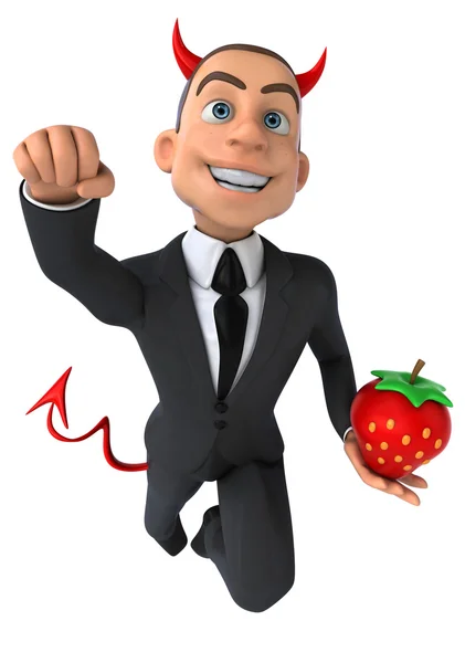 Evil cartoon businessman — Stock Photo, Image