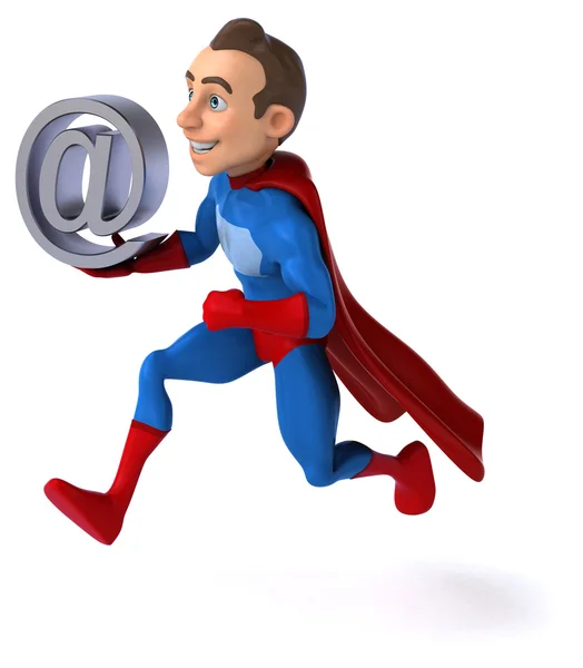 Fun cartoon superhero — Stock Photo, Image