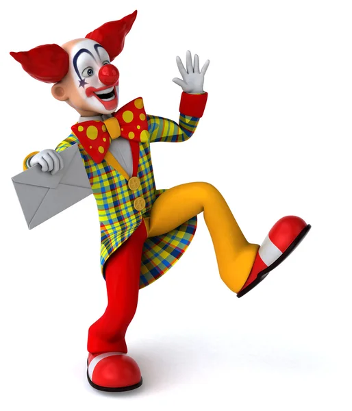 Leuke cartoon clown — Stockfoto