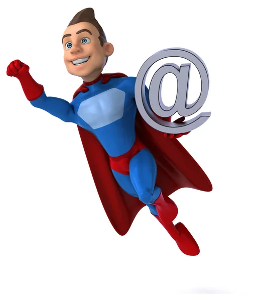 Fun cartoon superhero — Stock Photo, Image