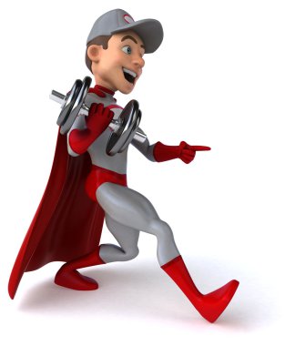 Komik karikatür süper mekanik