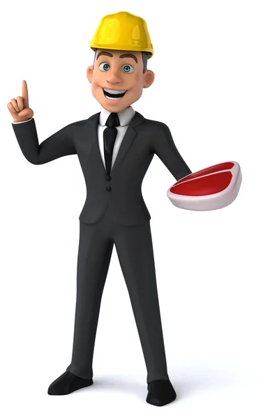 Fun cartoon architect — Stock Photo, Image