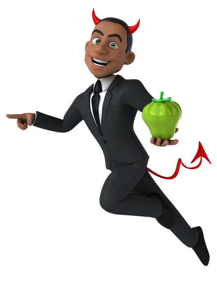 Fun evil businessman — Stock Photo, Image