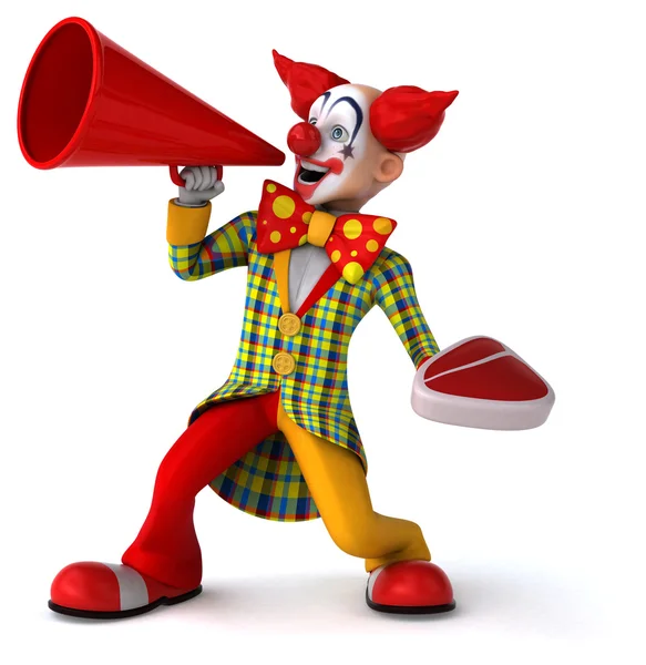 Divertente clown cartone animato — Foto Stock