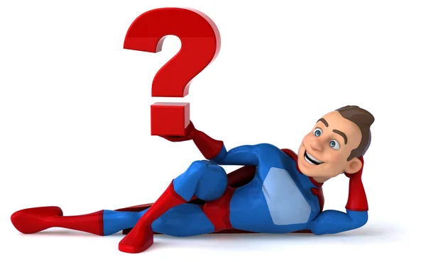 Fun cartoon superhero — Stock Photo, Image