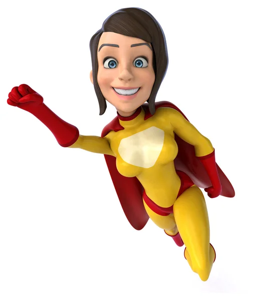 Cartoon Super woman — Stock Photo, Image