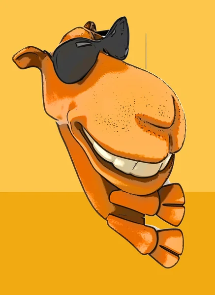 Funny cartoon camel — Stock Photo, Image