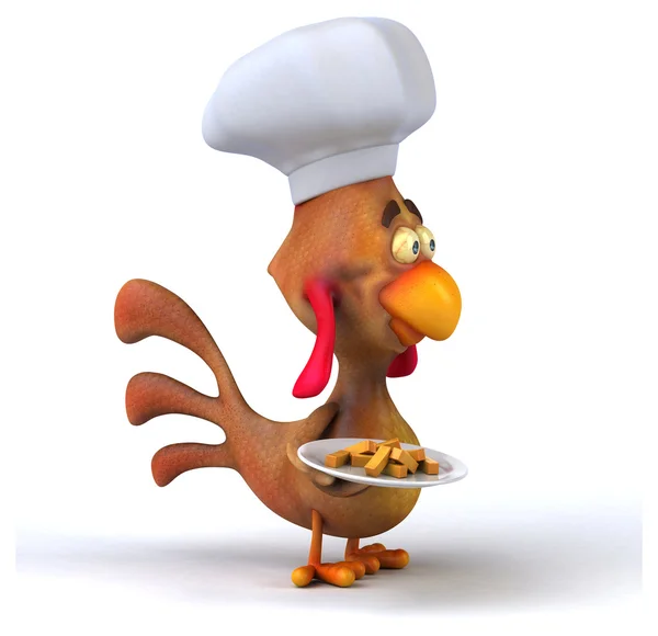 Fun cartoon chicken — Stock Photo, Image