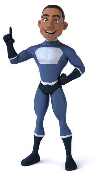 Cartoon Black superhero — Stock Photo, Image