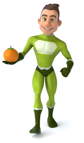 Fun cartoon superhero — Stock Photo, Image