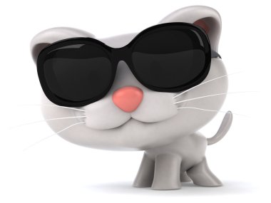 Güneş gözlüğü eğlenceli kedi
