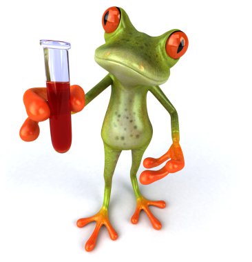 Eğlenceli çizgi film kurbağa