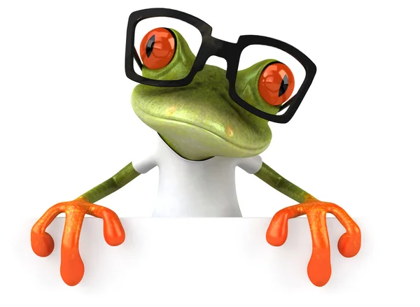 Fun cartoon frog — Stock Photo, Image