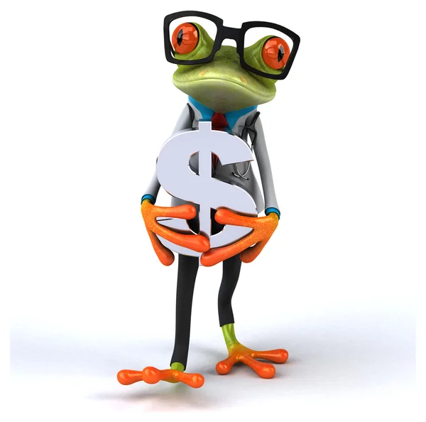 Fun cartoon frog — Stock Photo, Image