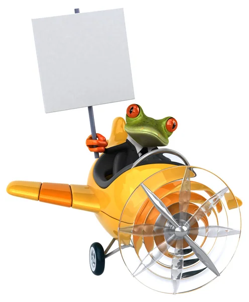 Zábavné kreslené žába — Stock fotografie